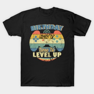 Birthday Boy Time to Level Up-Birthday Video Gamer Boy Gifts T-Shirt